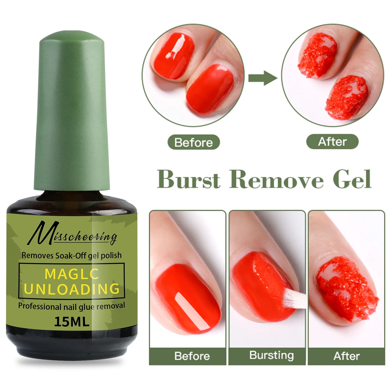 Misscheering 15ml Magic Fast Nail Gel Polish Remover Clean UV — image 3