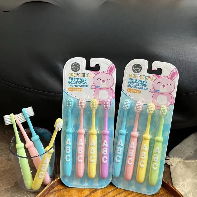 soft bristle alphabet cartoon kids toothbrush set — image 1