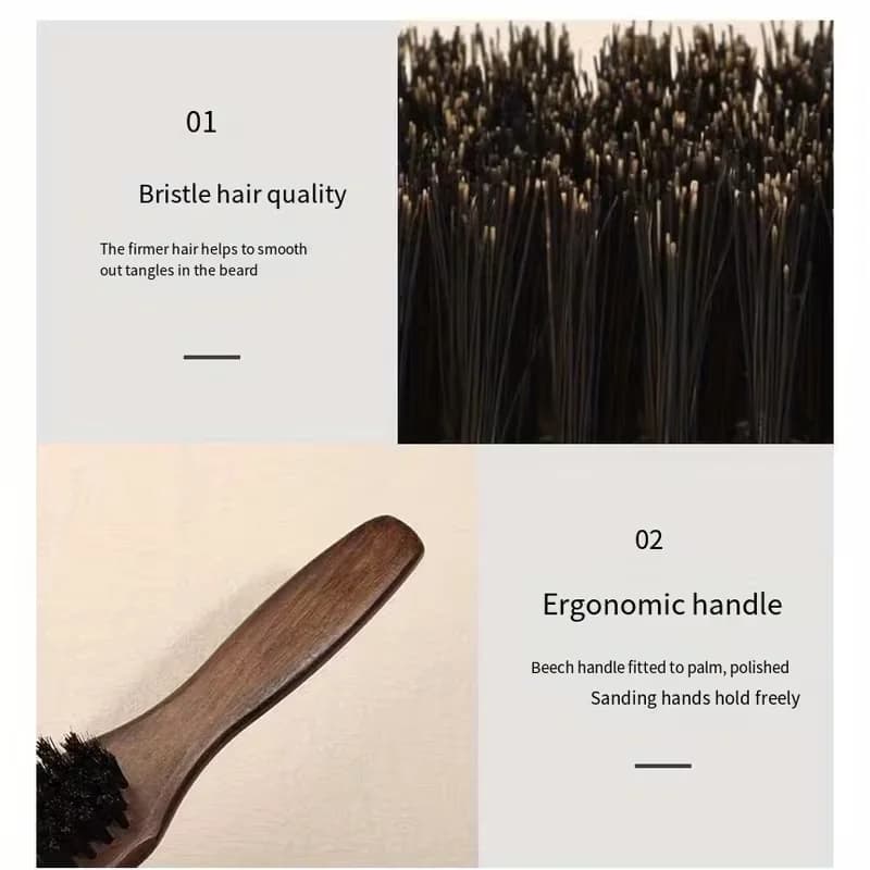fragrance-free boar bristle hair brush — image 4