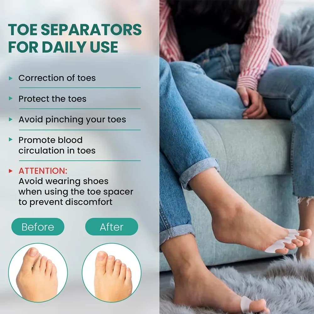 pair of silicone toe separators for bunion and hammer toe — image 5