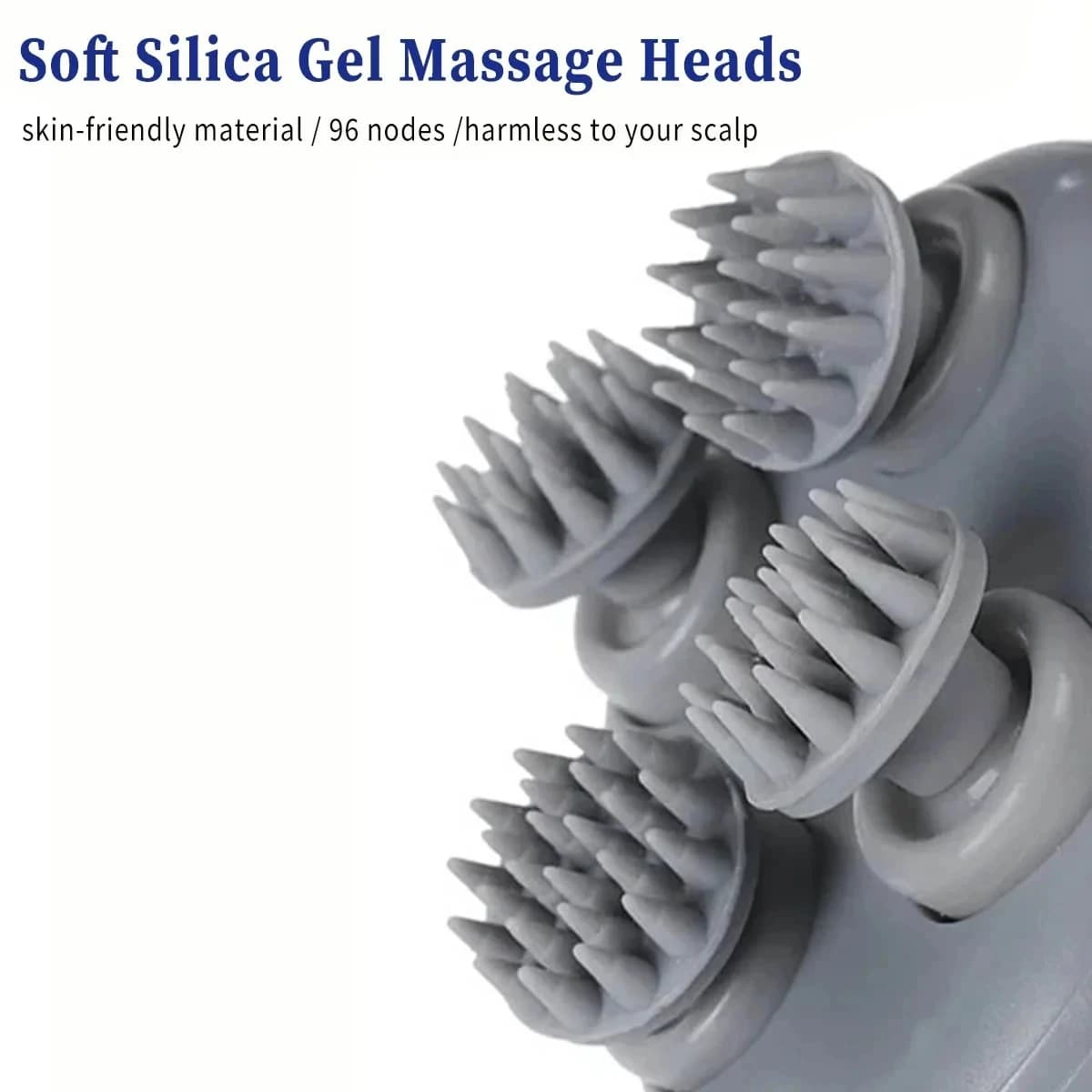 adjustable speed red light scalp massager with silicone nodes — image 3