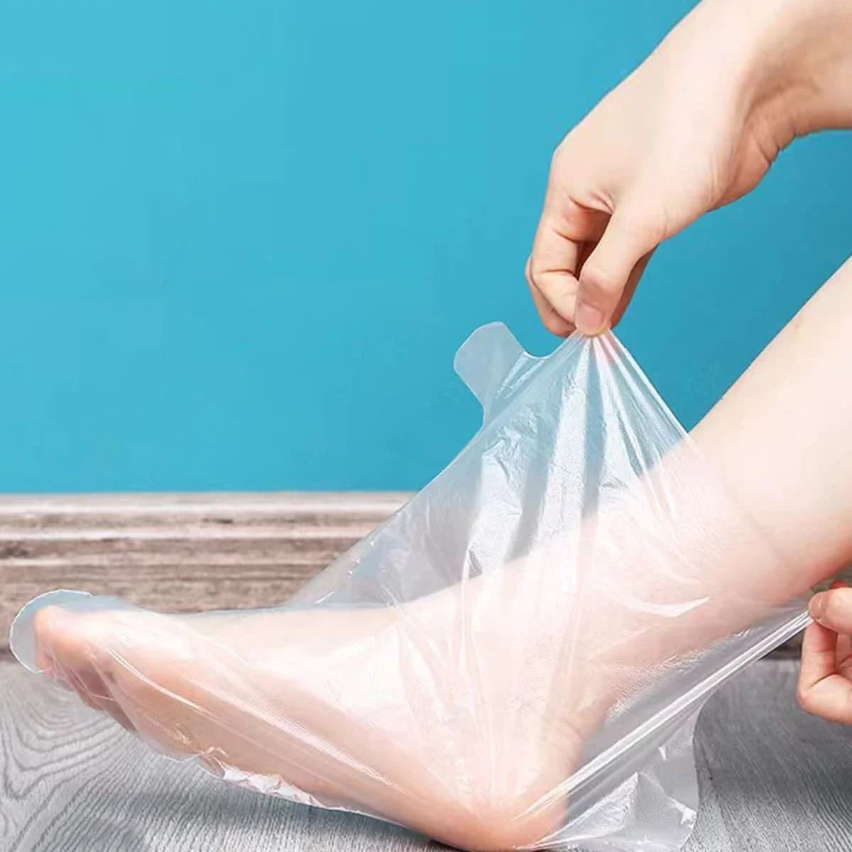 transparent disposable foot mask cover — image 4