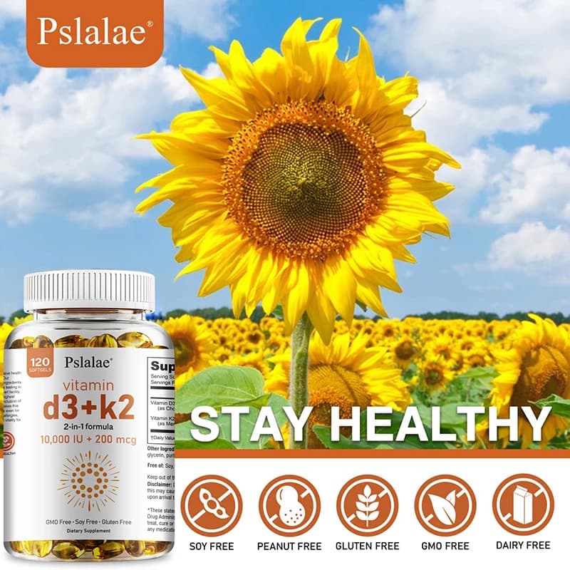 bottle of vitamin D3 and K2 supplement — image 3