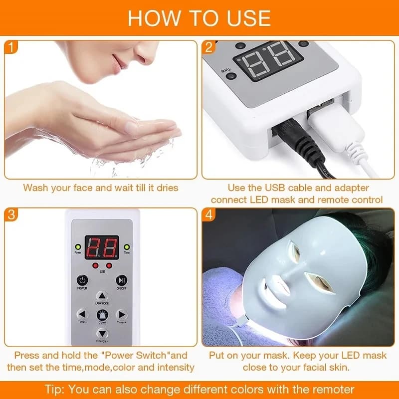 remote control for LED facial mask — image 3