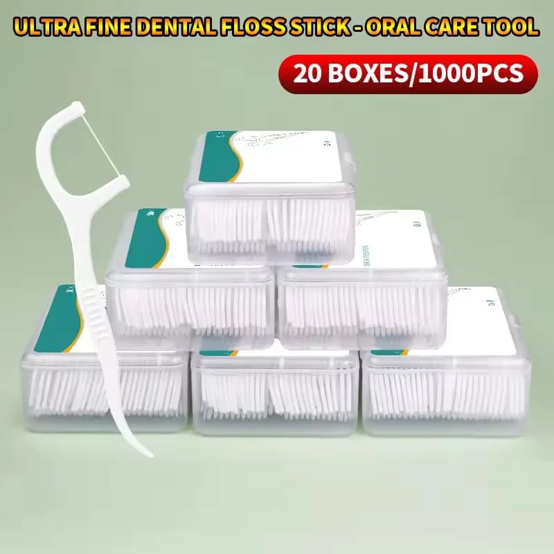 Portable Disposable Dental Floss Sticks – 1, 3, 6 or 20 Count