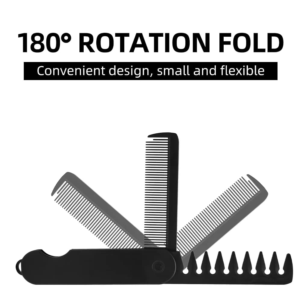 folding wide-tooth comb for hair clippers — image 2