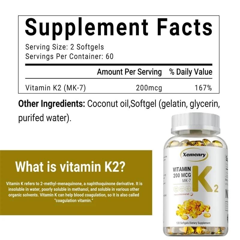 bottle of vitamin k2 mk-7 supplement — image 2