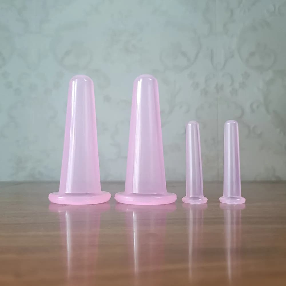 Silicone Vacuum Cupping Set – 4 Jars for Massage & Skin Care