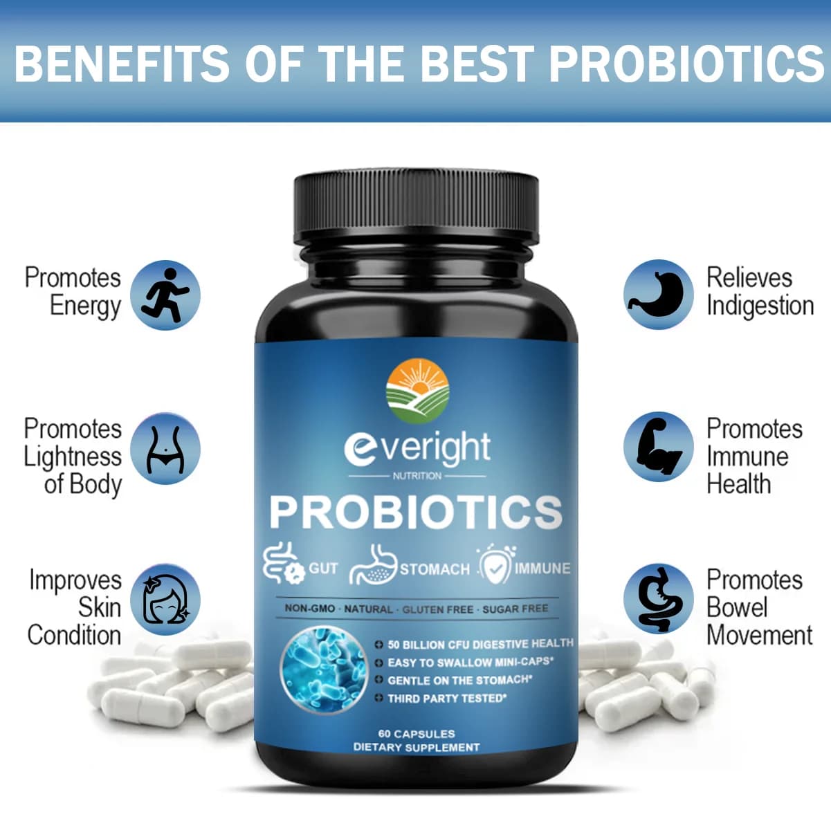 bottle of 50 billion CFU probiotic capsules — image 3