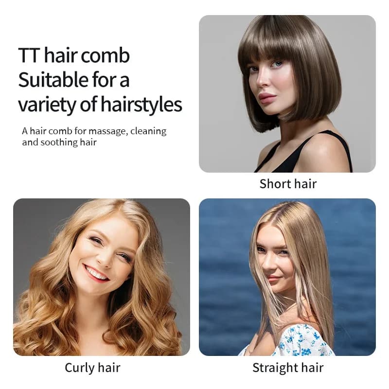 soft wheat straw detangling hairbrush with scalp massager — image 6