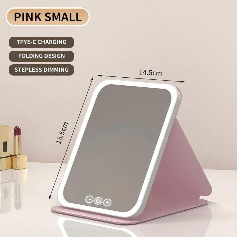 foldable LED makeup mirror with three light modes — image 8