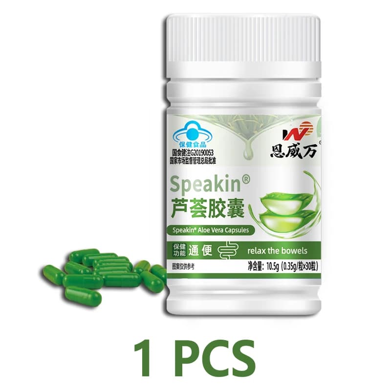 Aloe vera extract capsules in a bottle — image 7