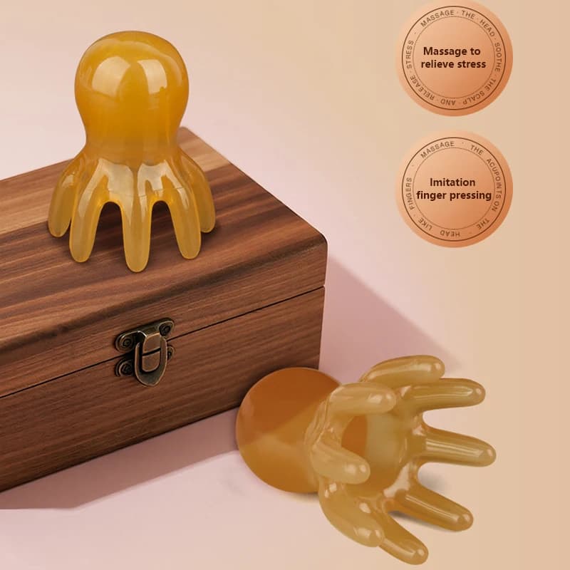 Octopus-shaped resin scalp massage comb — image 5