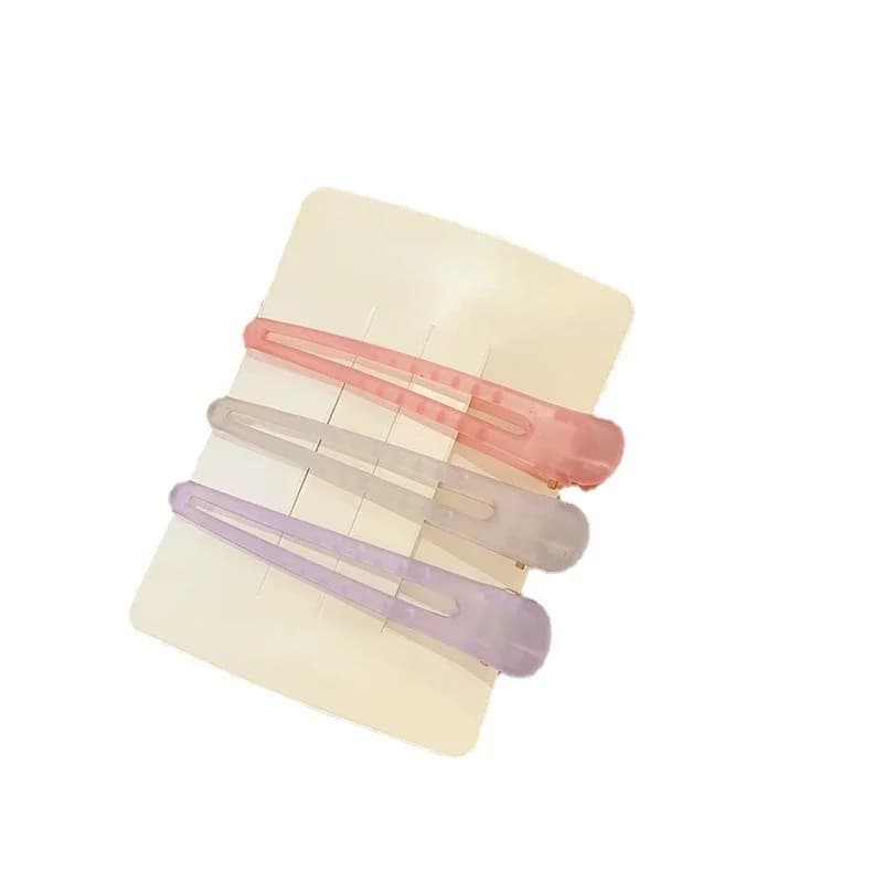 colorful frosted duckbill hairpin pair — image 4