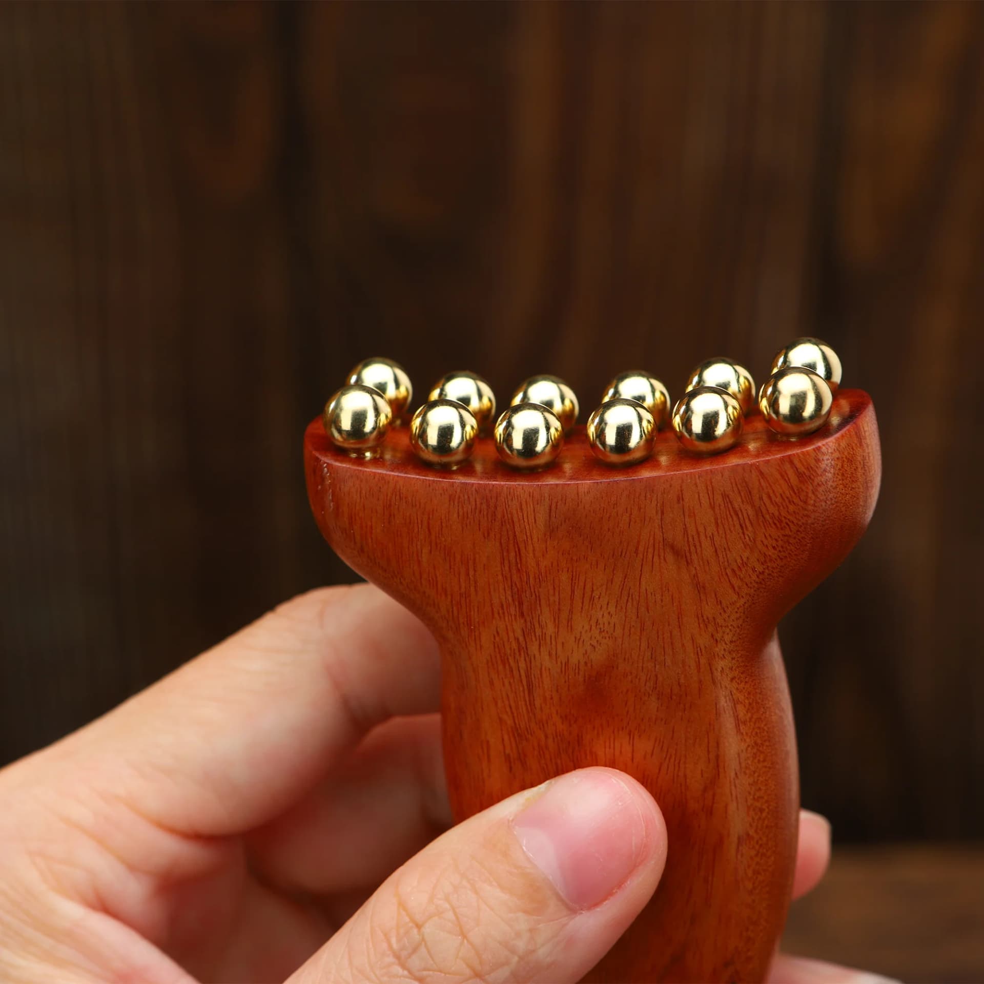 Copper wood facial lymphatic massager — image 5