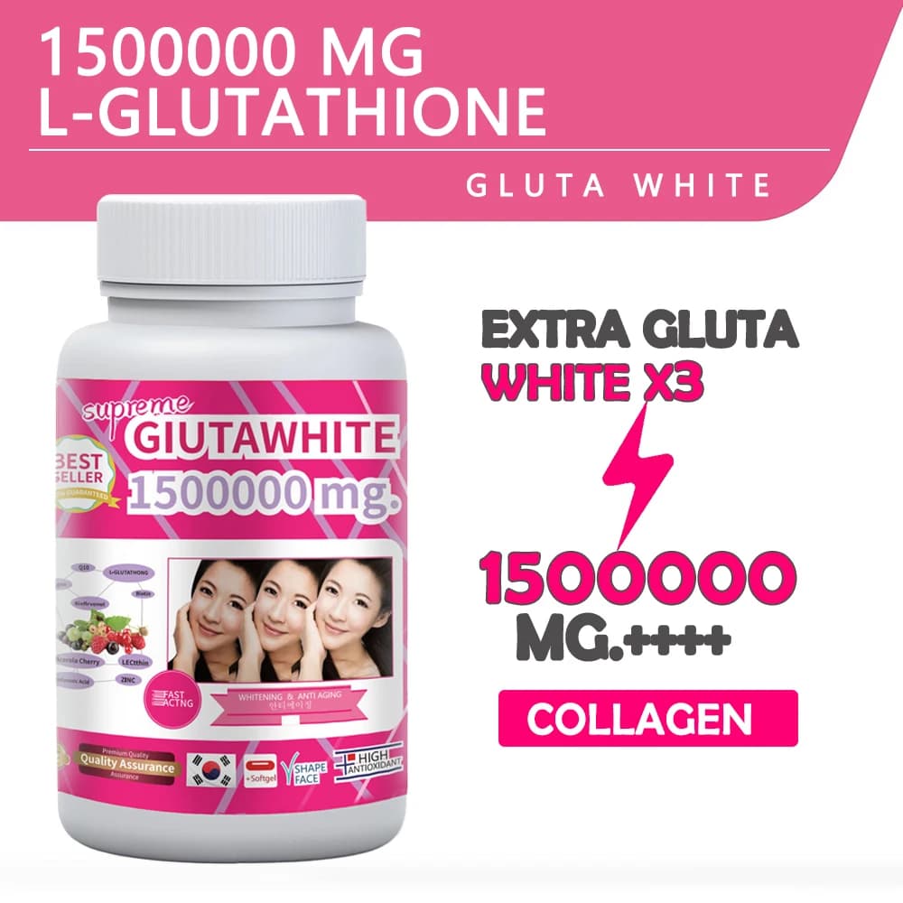 Glutathione skin brightening softgel bottle — image 2