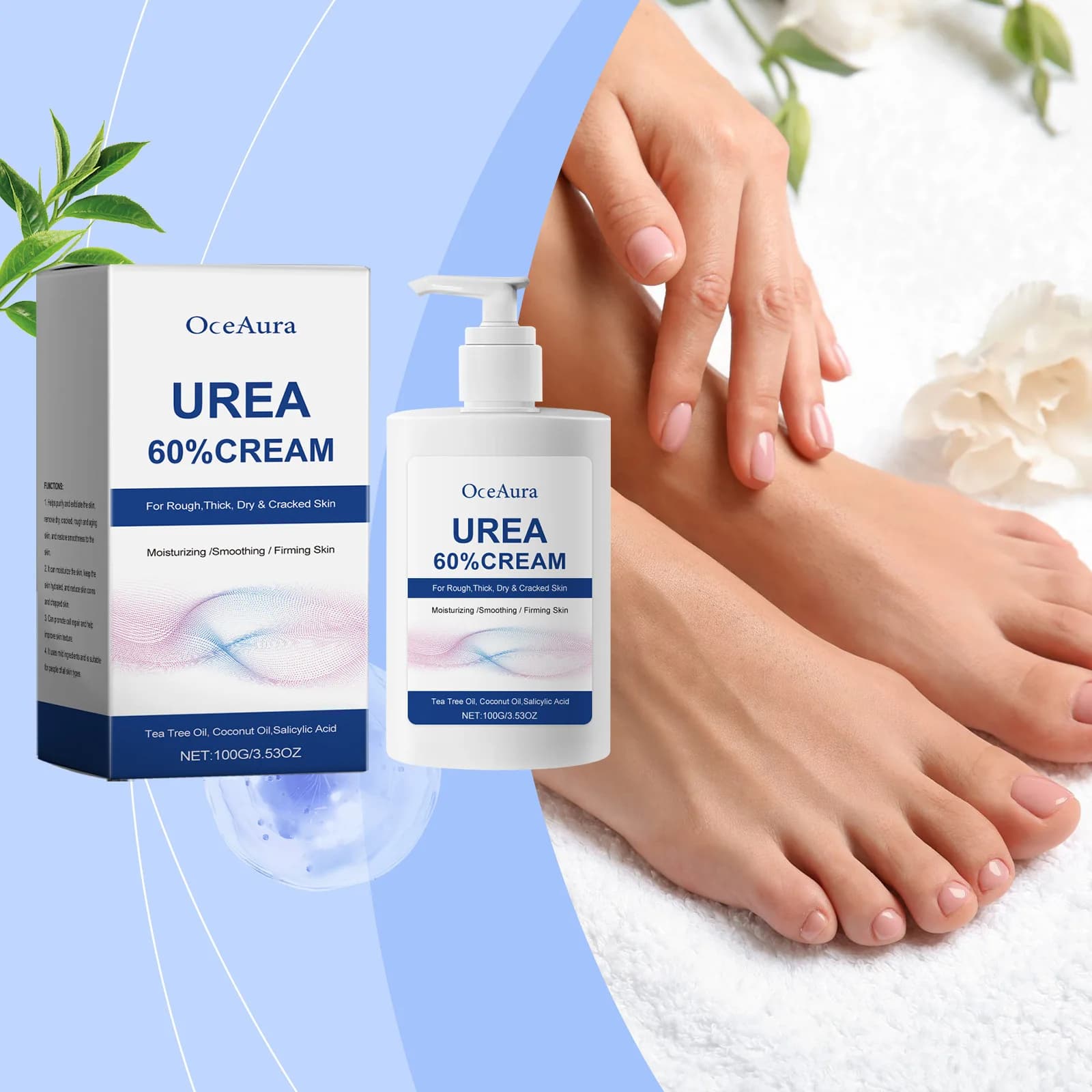Urea moisturizing foot cream tube — image 1