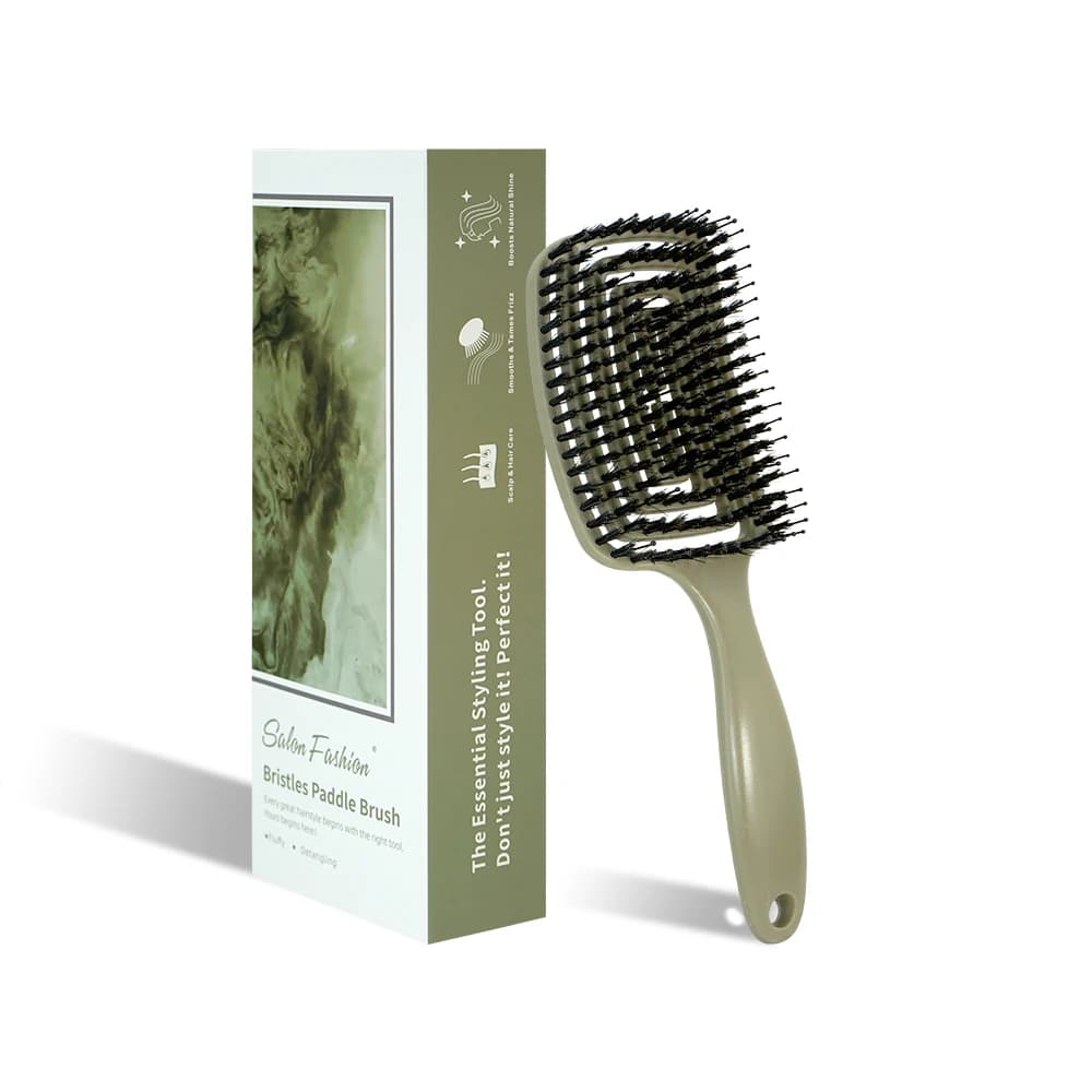 boar bristle detangling hair comb — image 8