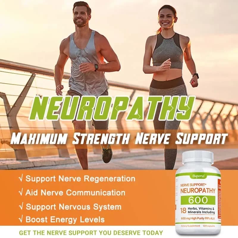 Neuropathy support supplement bottle 600mg — image 4