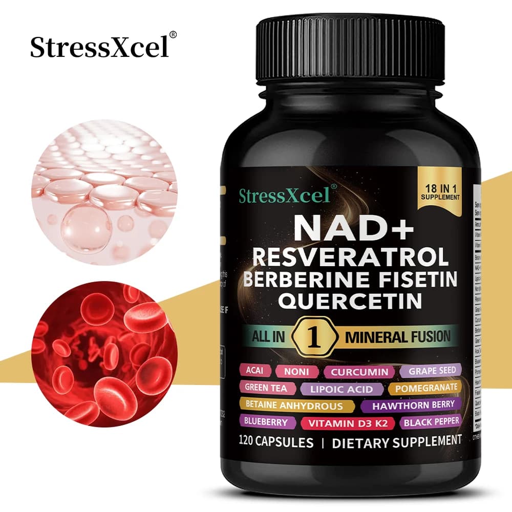 NAD+ and Resveratrol Supplement – 120 Vegan Softgels
