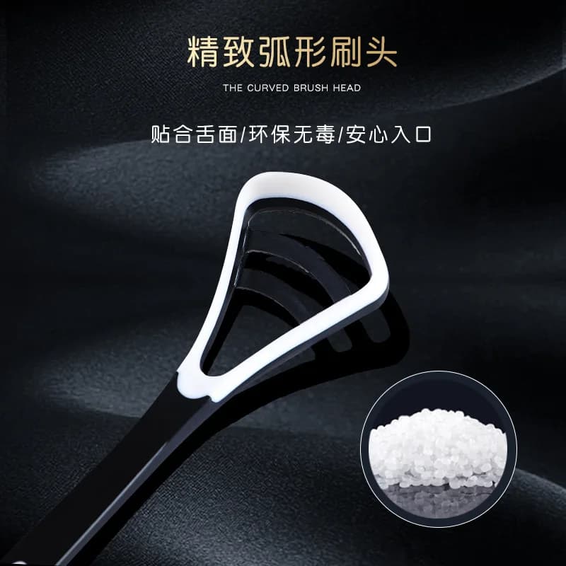 Stainless steel tongue scraper with ergonomic handle — image 5