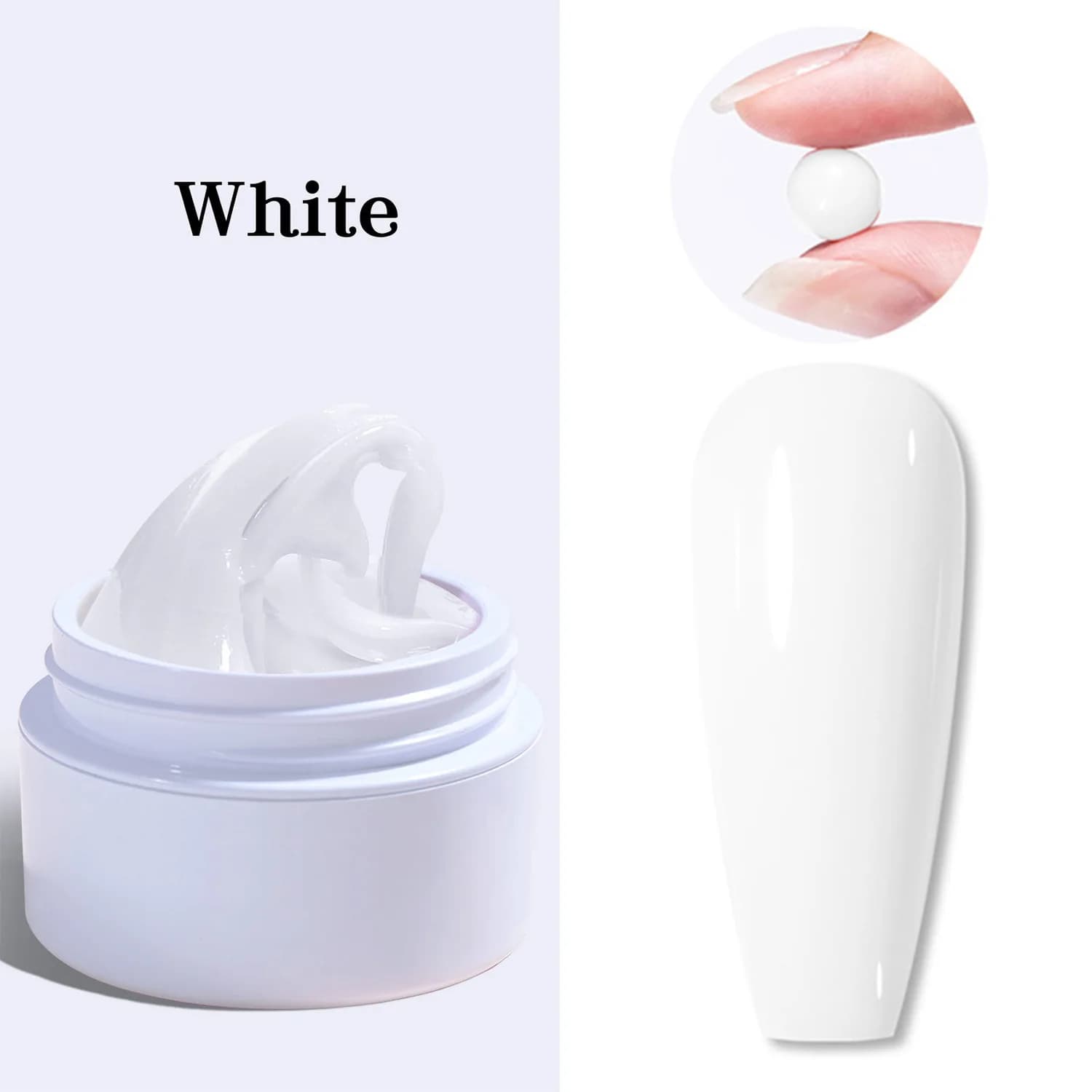 white 3d shaping gel nail extension jar — image 4