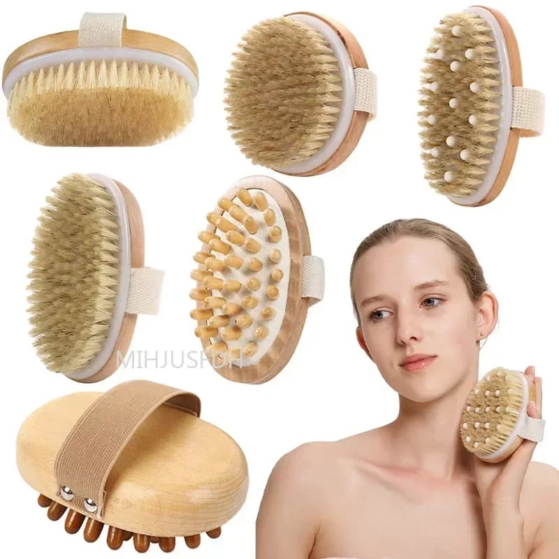 2-in-1 Dry Skin Body Massage Brush