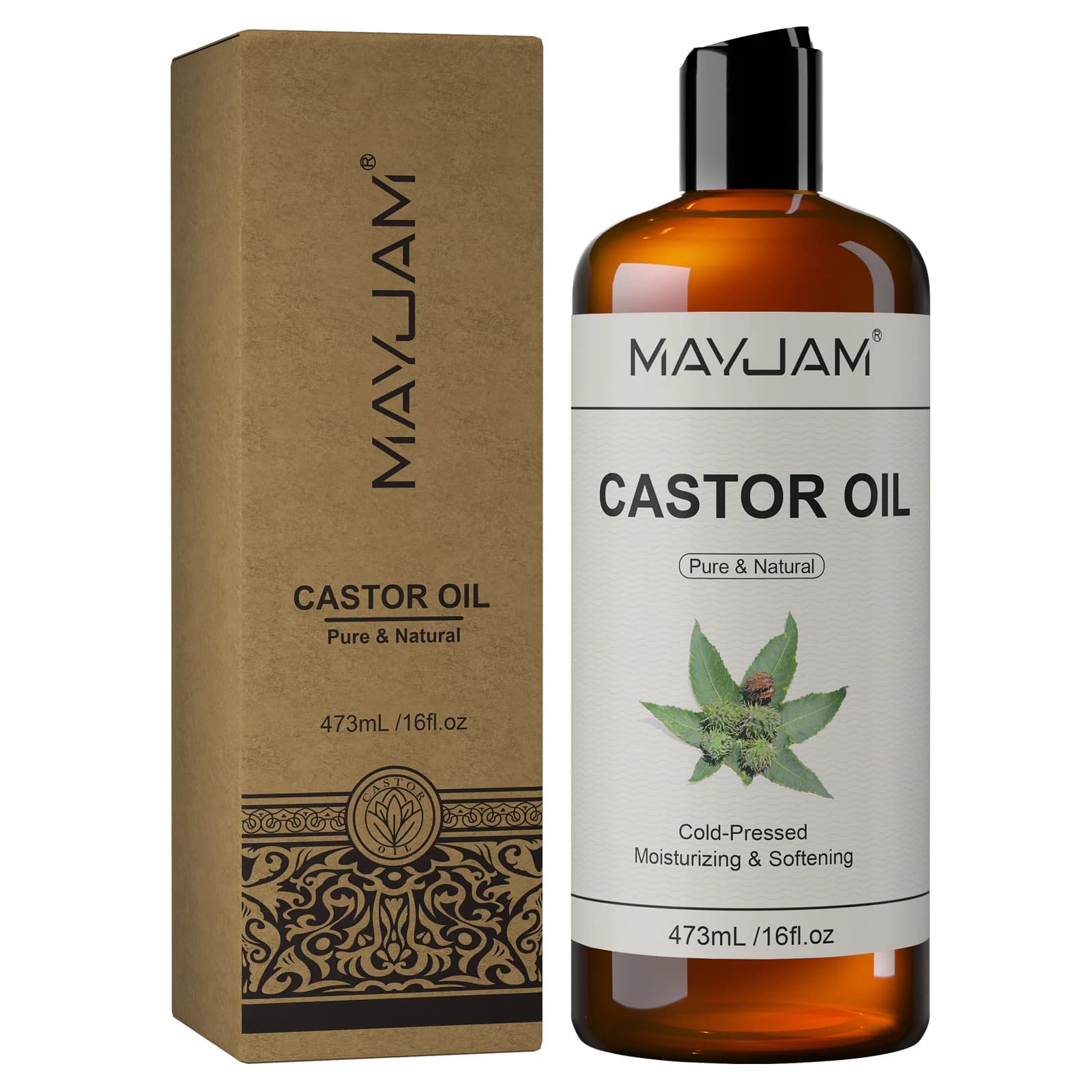 bottle of cold‑pressed organic castor oil — image 6