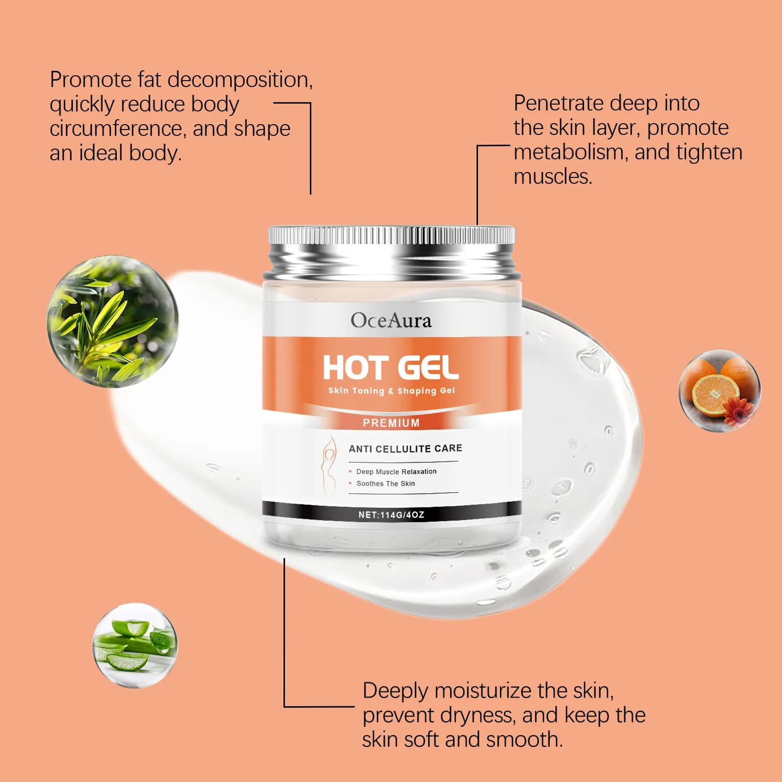 Slimming cream tube for cellulite and belly tightening — image 3