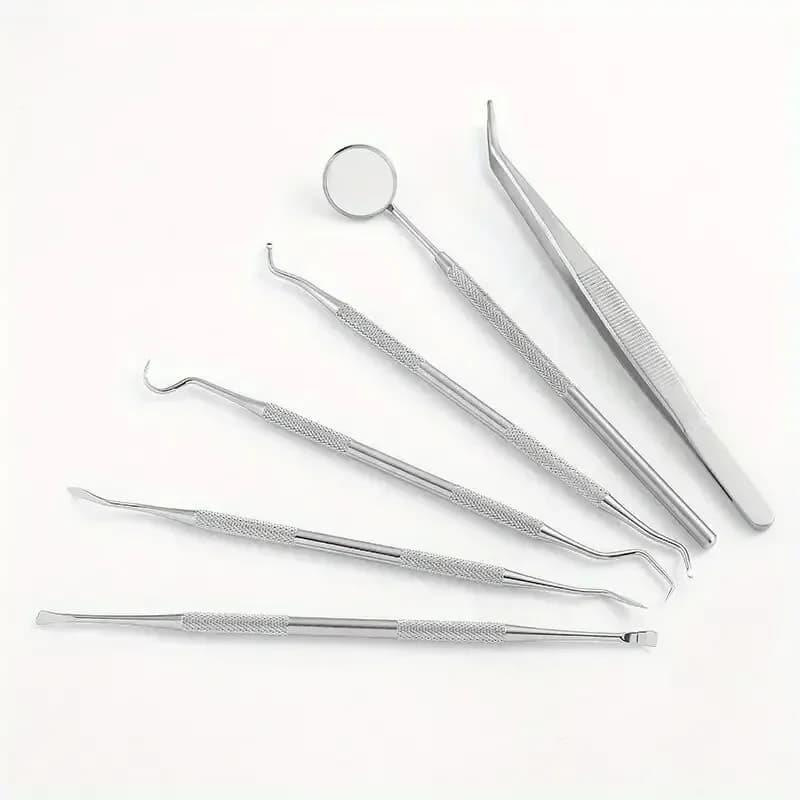stainless steel dental oral care tool set — image 2