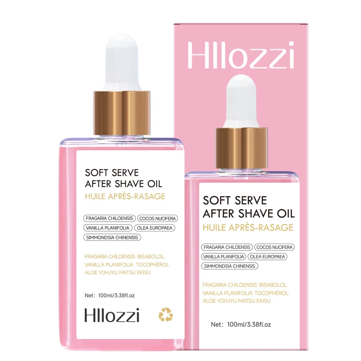Strawberry scented after‑shave oil in a 100 ml bottle — image 1
