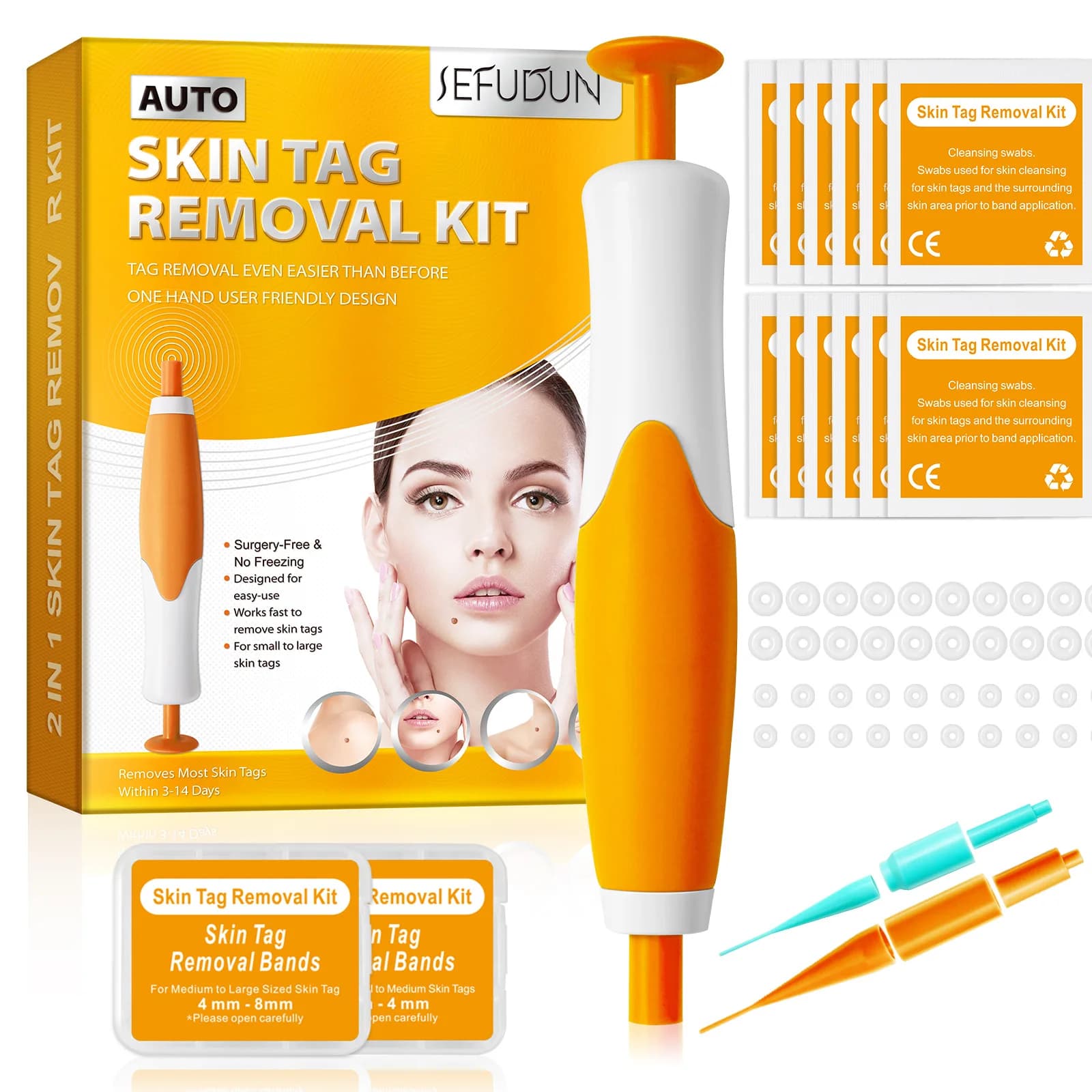 2-in-1 skin tag removal pen with cleansing swabs — image 6