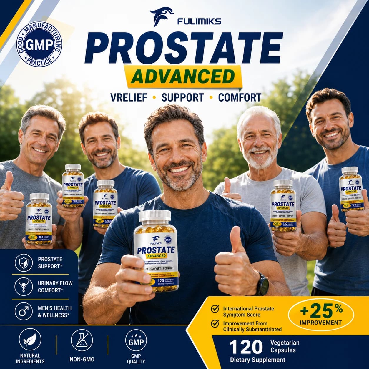 bottle of prostate support capsules with saw palmetto — image 6