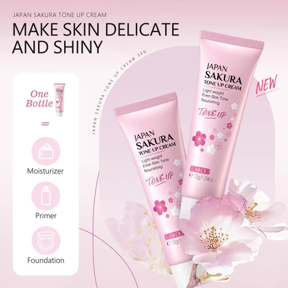 Sakura skin care set with six products in a gift box — image 3