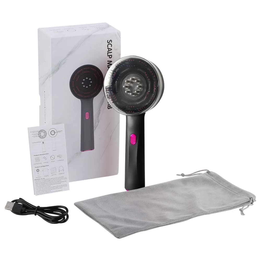 electric vibration massage comb with red light therapy — image 8