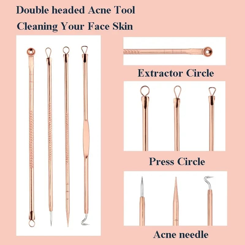 set of four ultra‑fine blackhead extractor needles — image 4
