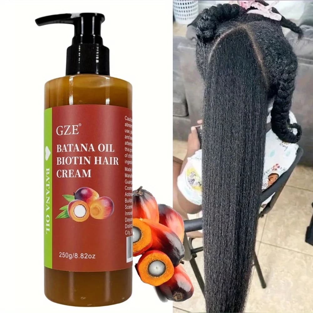 Batana oil and biotin hair cream tube — image 5