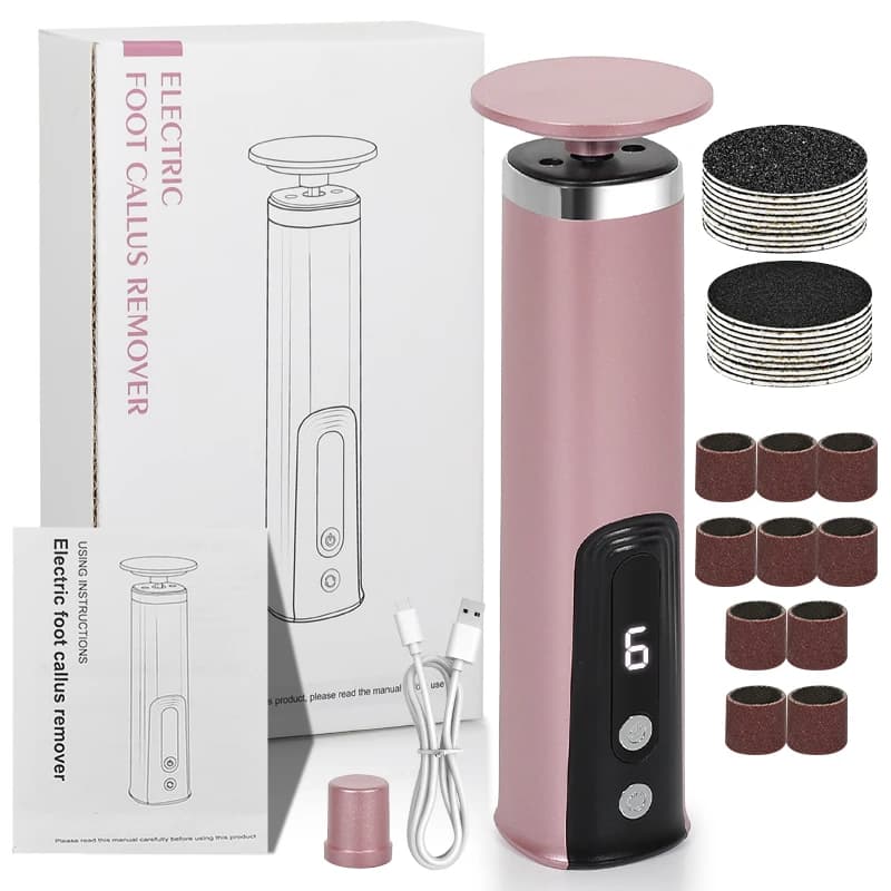 Rechargeable electric foot callus remover with nail file attachment — image 7