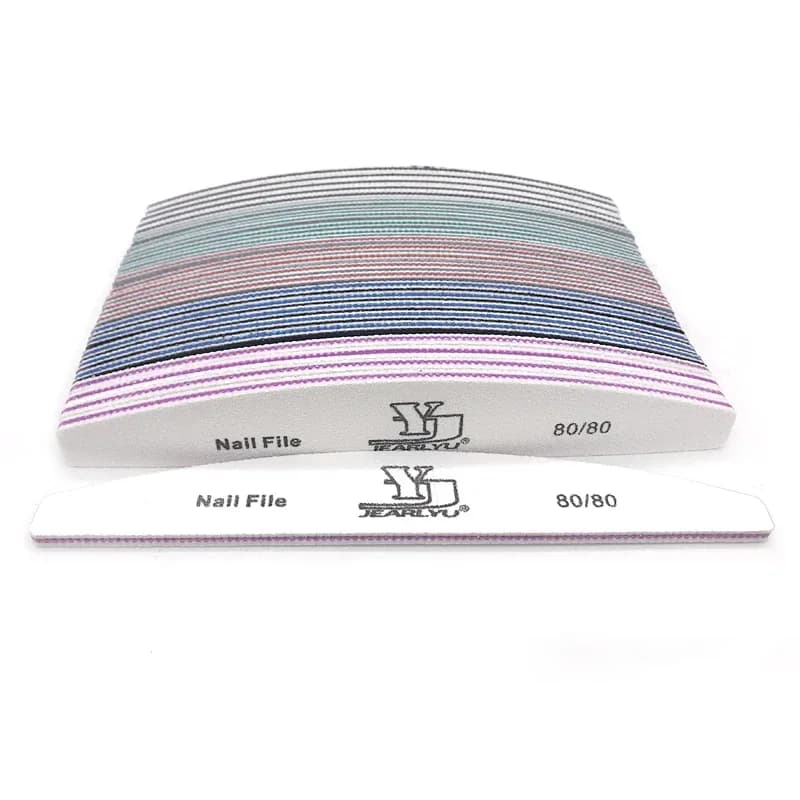 set of five colored nail files with different grits — image 2