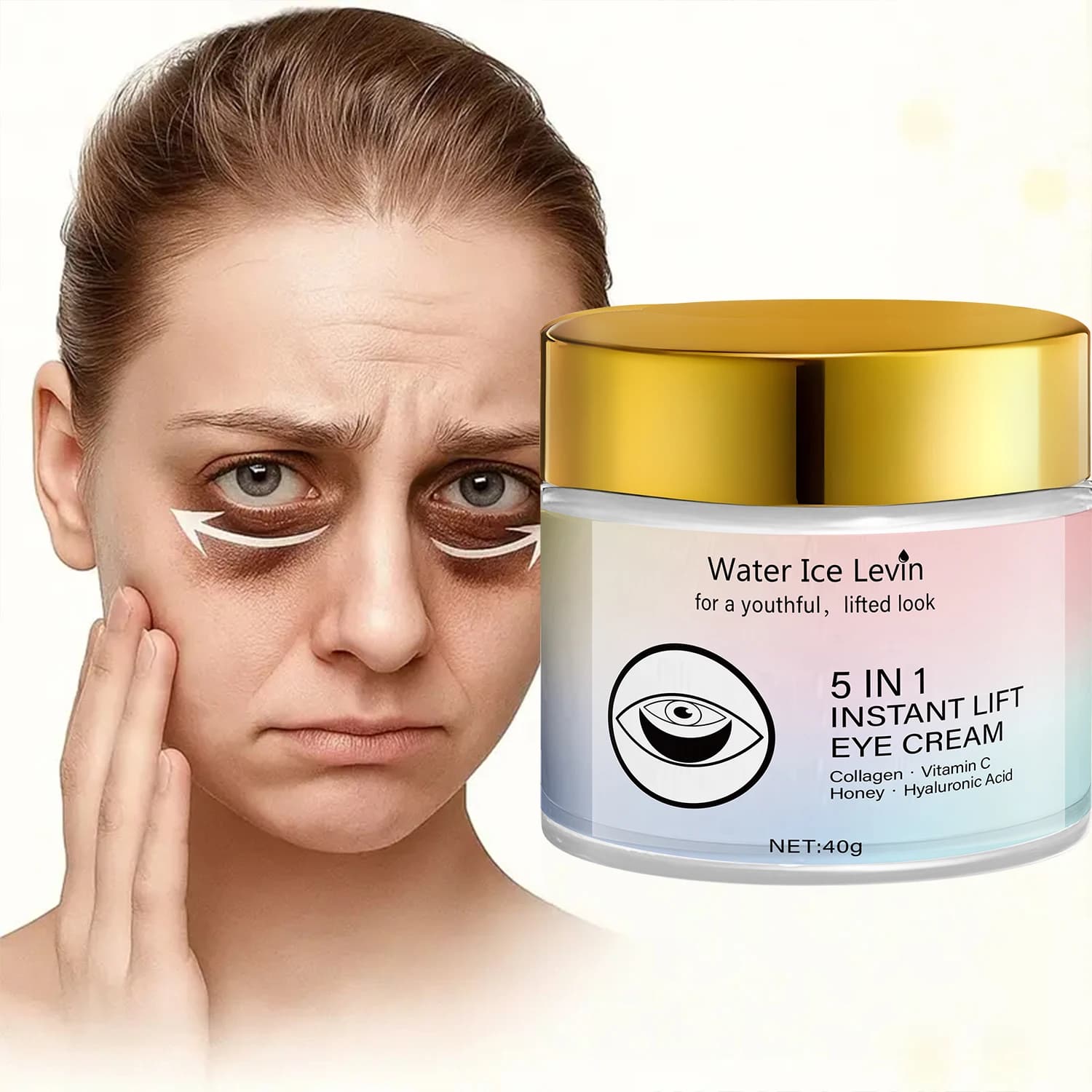 Collagen and vitamin C eye cream tube — image 2