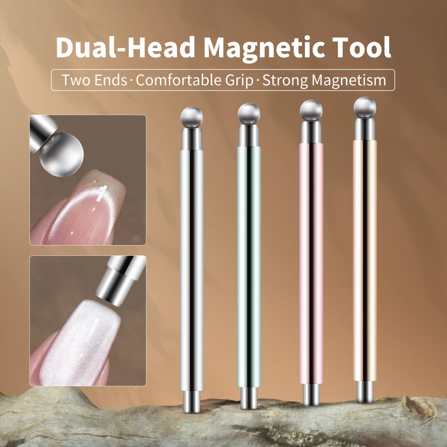 magnetic cat eye nail art tool with ball — image 5