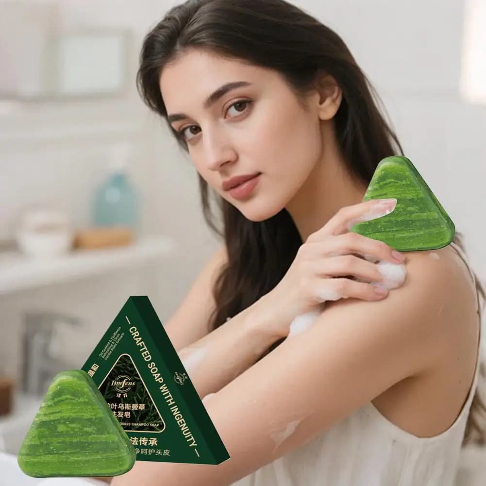 herbal shampoo soap with cypress leaf — image 6