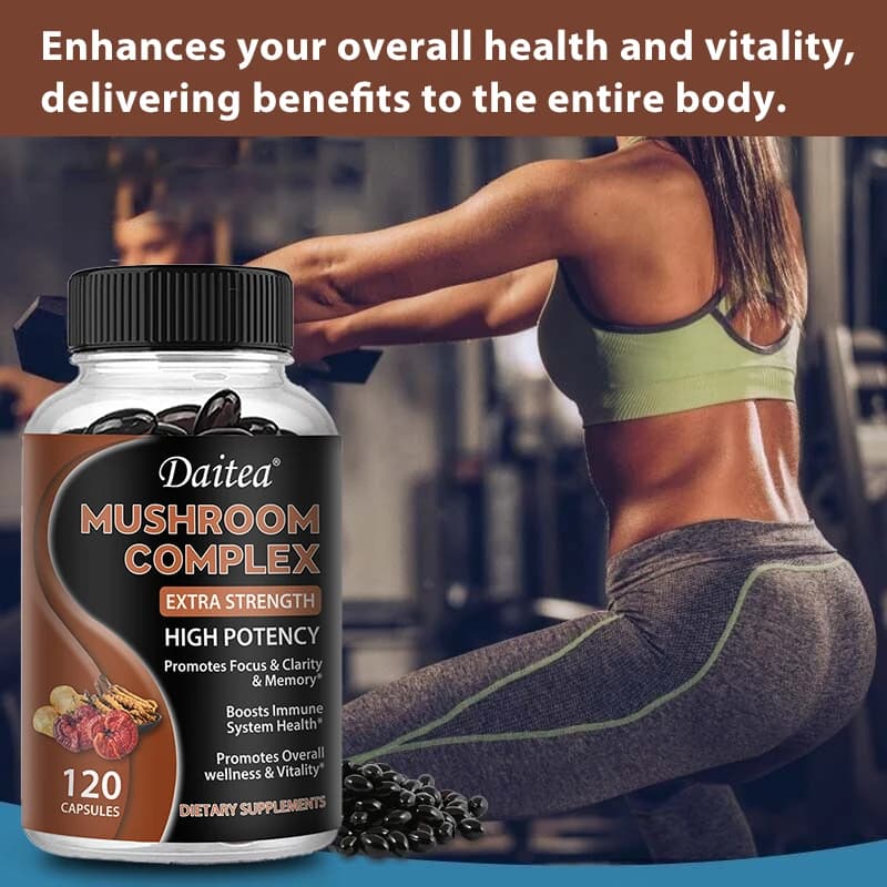 Brazil mushroom capsules with lion's mane, cordyceps and reishi — image 3
