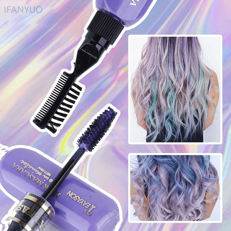 disposable colored hair mascara with multiple shades — image 3