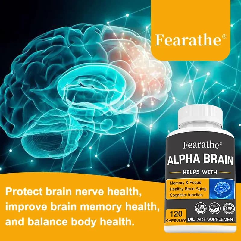 Alpha Brain nootropic supplement bottle — image 3