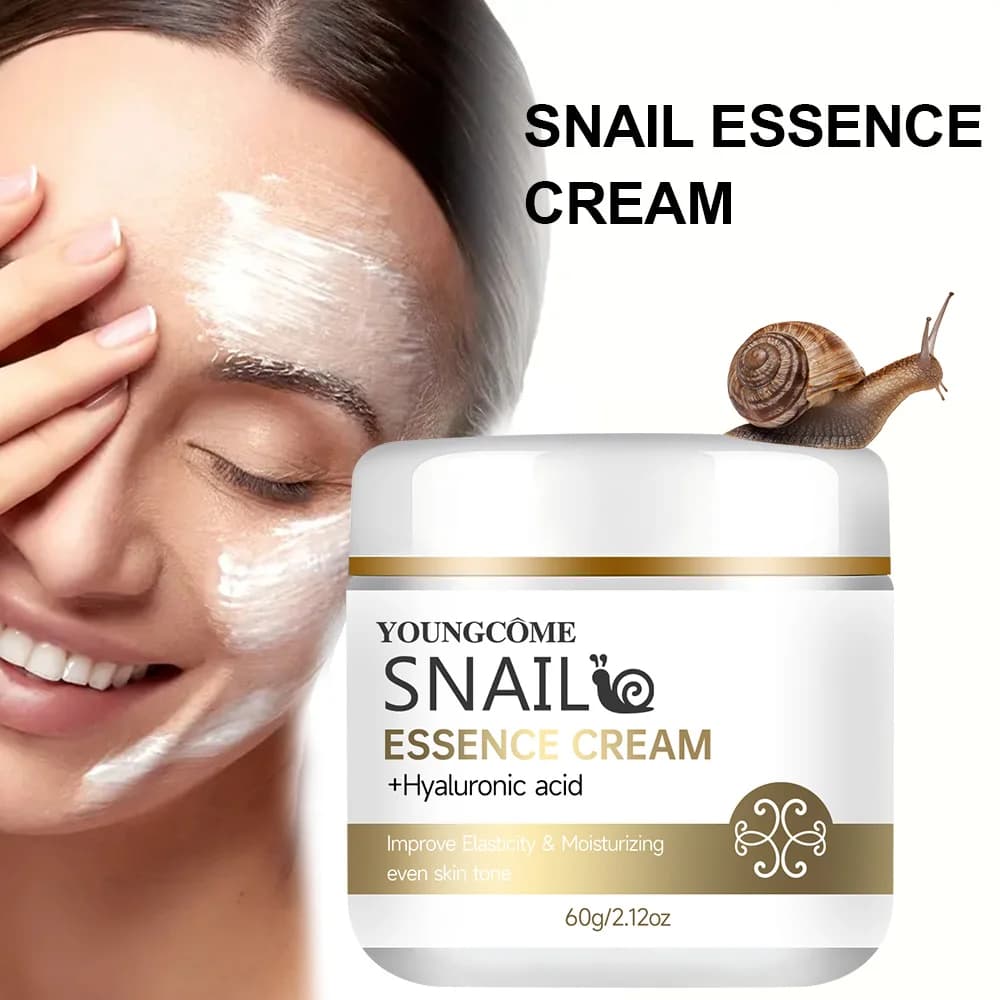 snail essence cream jar with hyaluronic acid and retinol — image 1