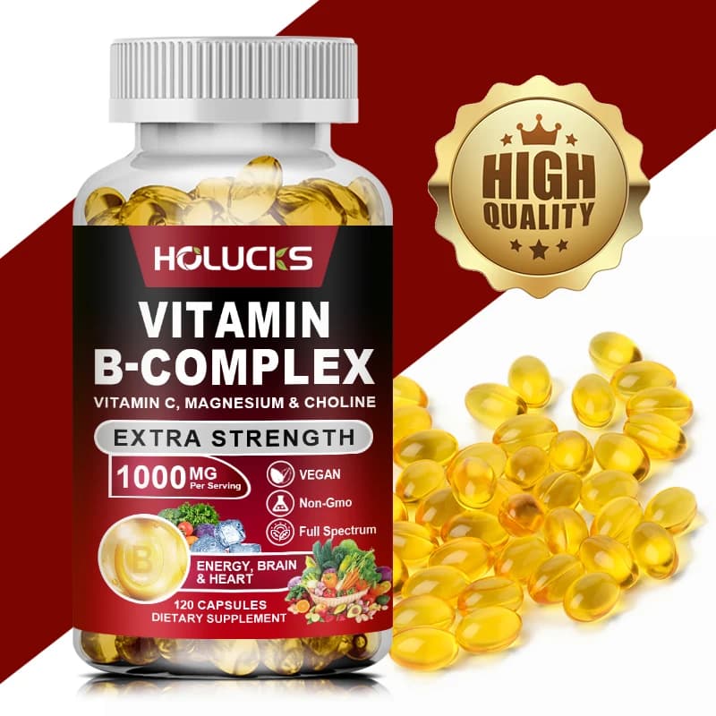 Vitamin B Complex Supplement with B1, B2, B3, B5, B6 & Biotin