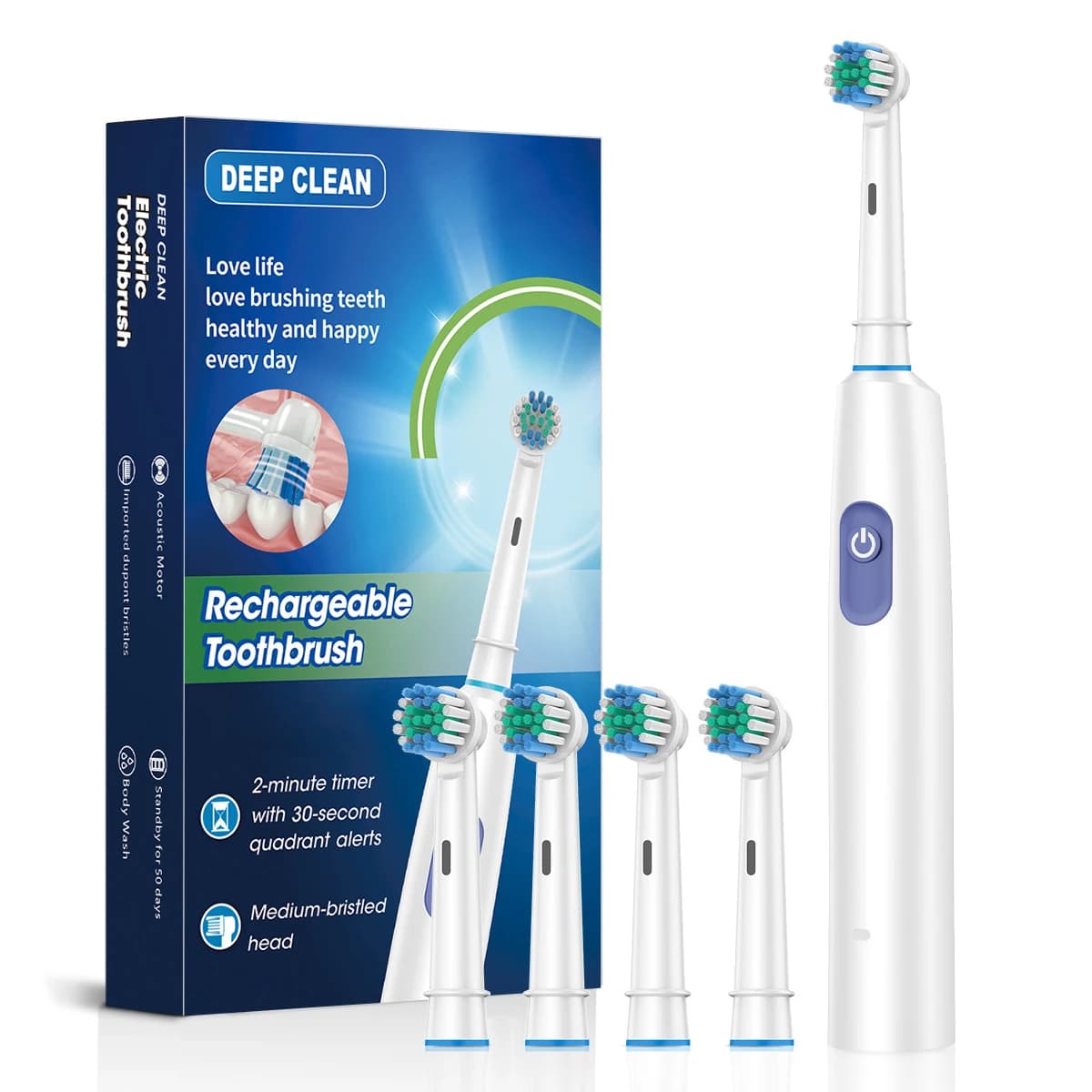 smart electric toothbrush with multiple modes and brush heads — image 7