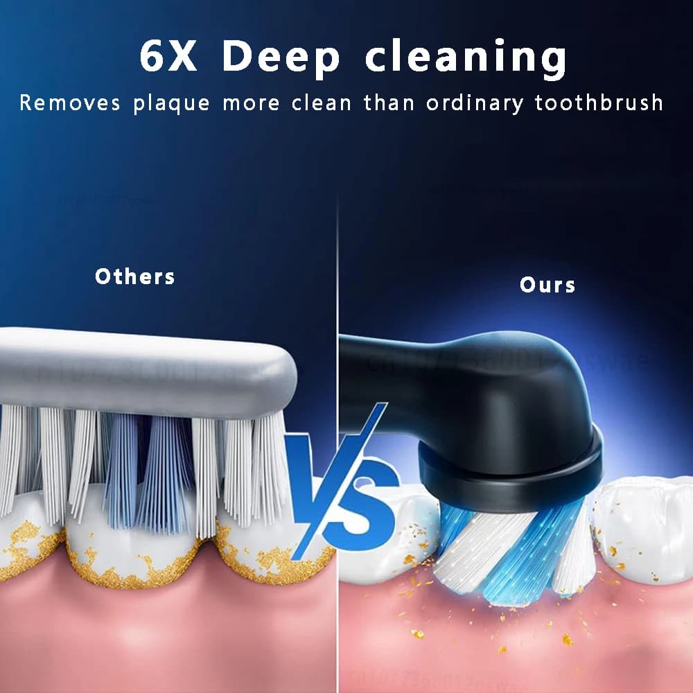 smart electric toothbrush with multiple modes and brush heads — image 3