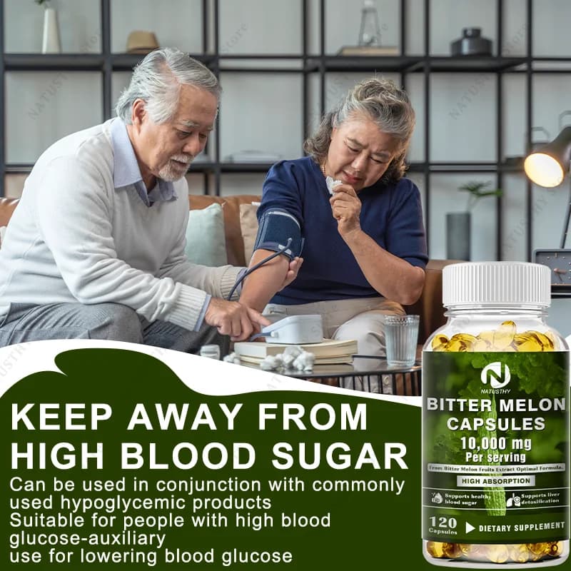 vegetarian bitter melon capsules bottle — image 4